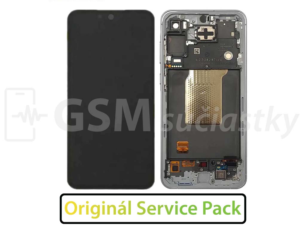 LCD Displej + Dotykové sklo + Přední kryt Samsung Galaxy A55 5G A556 - originál IceBlue+ Rám