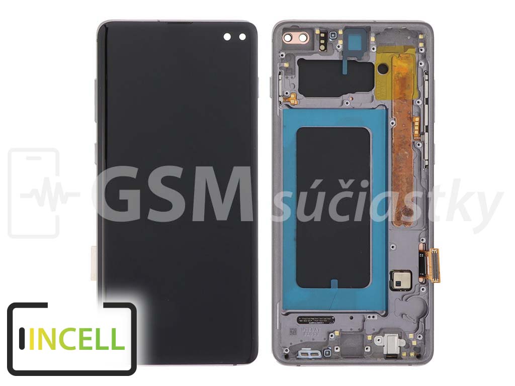 Samsung G975 Galaxy S10 Plus - LCD displej + Dotykové sklo a Rám Čierna