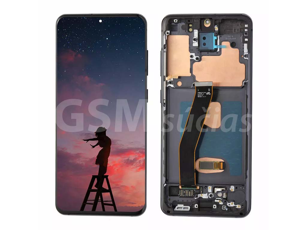 Samsung G980 Galaxy S20 - LCD displej + Dotykové sklo a Rám (OLED) Čierna