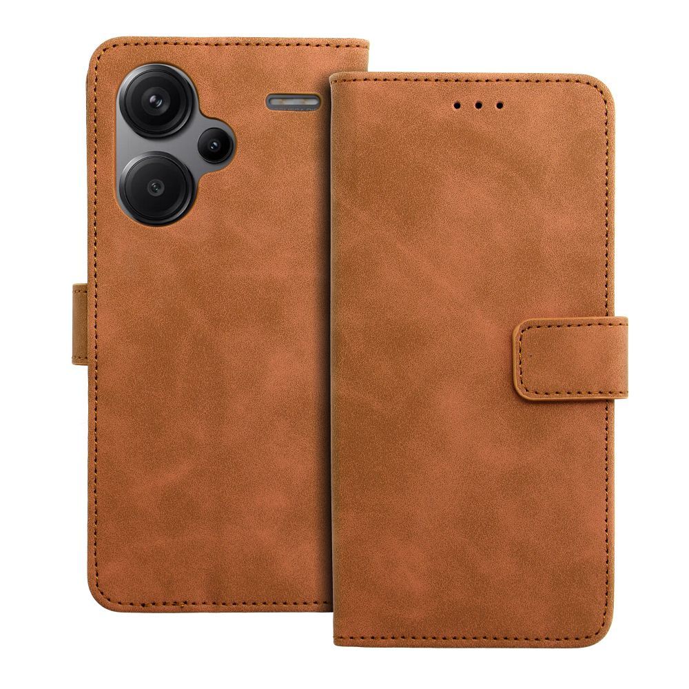 Knižkové diárové puzdro Xiaomi Redmi Note 13 Pro Plus 5G Hnedá