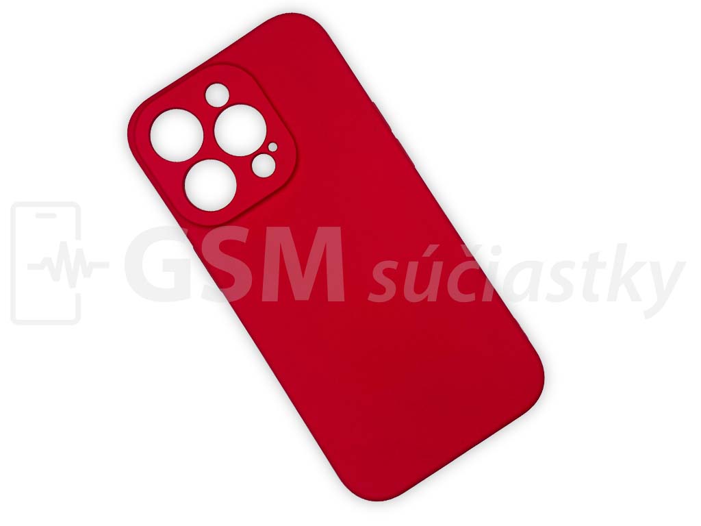 Silikónový kryt na mobil iPhone 14 Pro, Červené