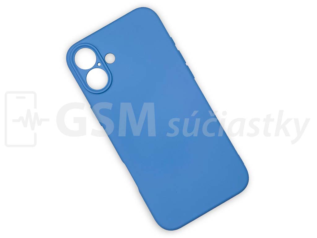 Silikónový kryt na mobil iPhone 16 Plus, Svetlo Modrý