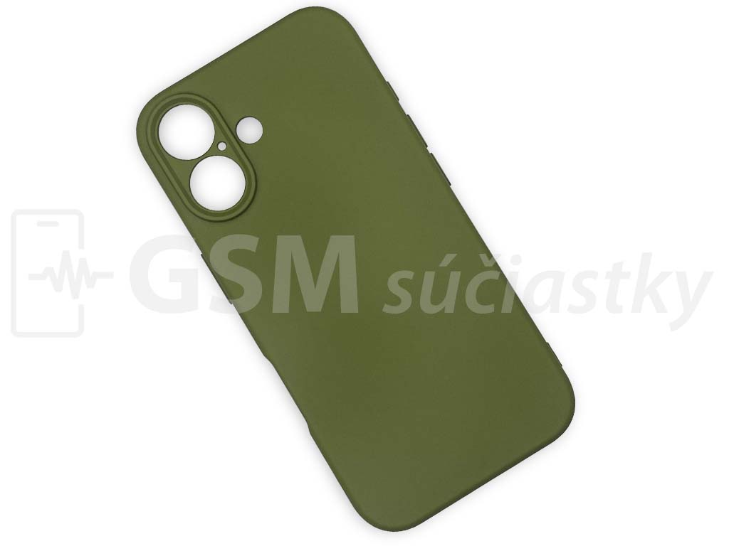 Silikónový kryt na mobil iPhone 16, Zelený