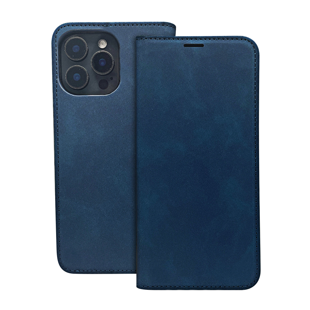 Knižkový kryt iPhone 16 Pro Max, modrý