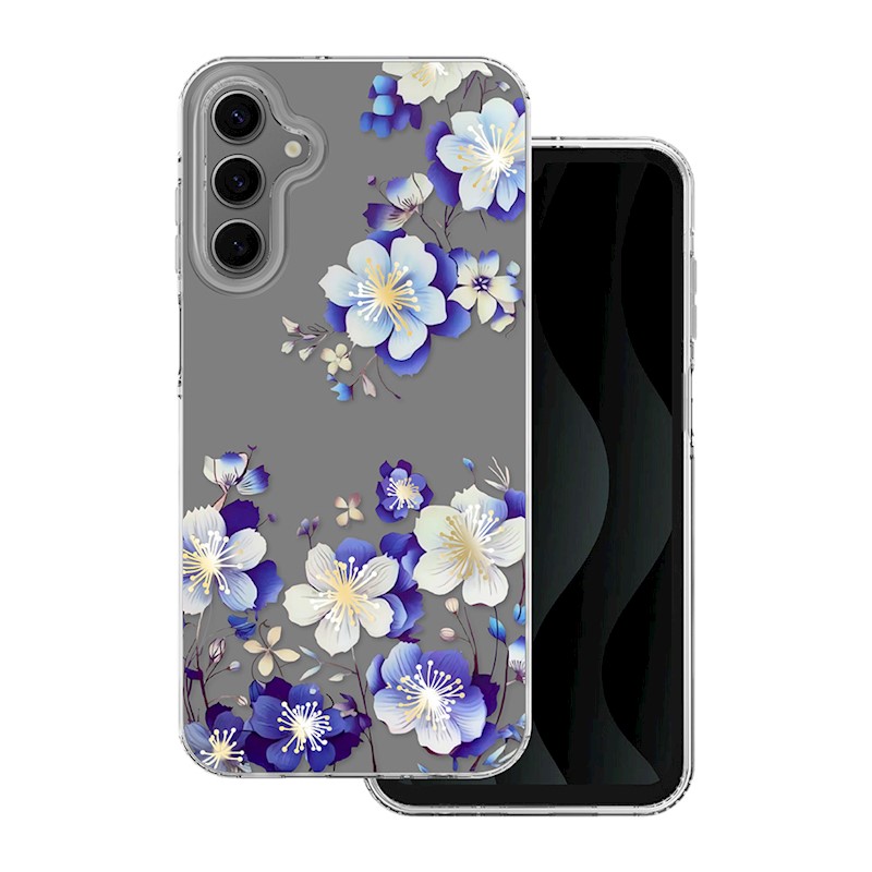 Obrázkové puzdro silikónové Samsung Galaxy A23 5G Modré kvety