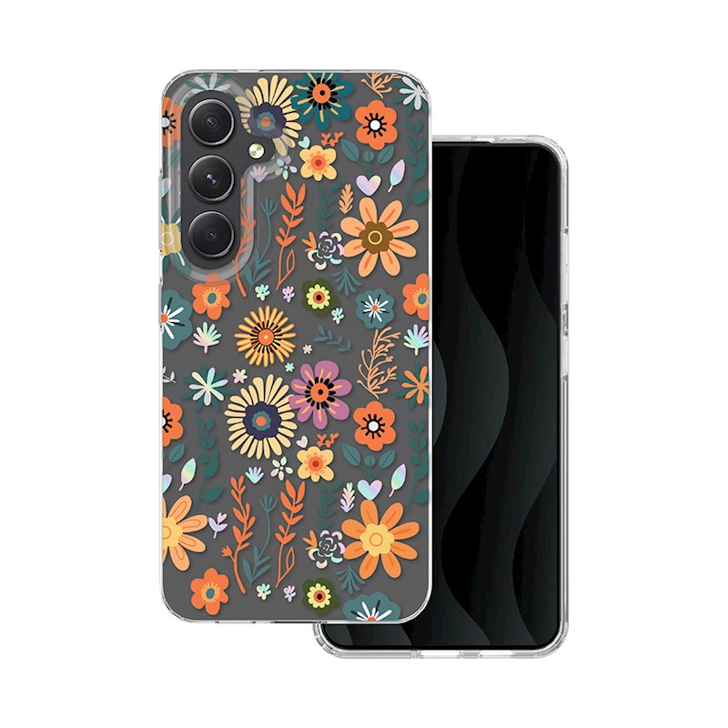 Obrázkové puzdro silikónové Samsung Galaxy S24 Plus Oranžové kvety