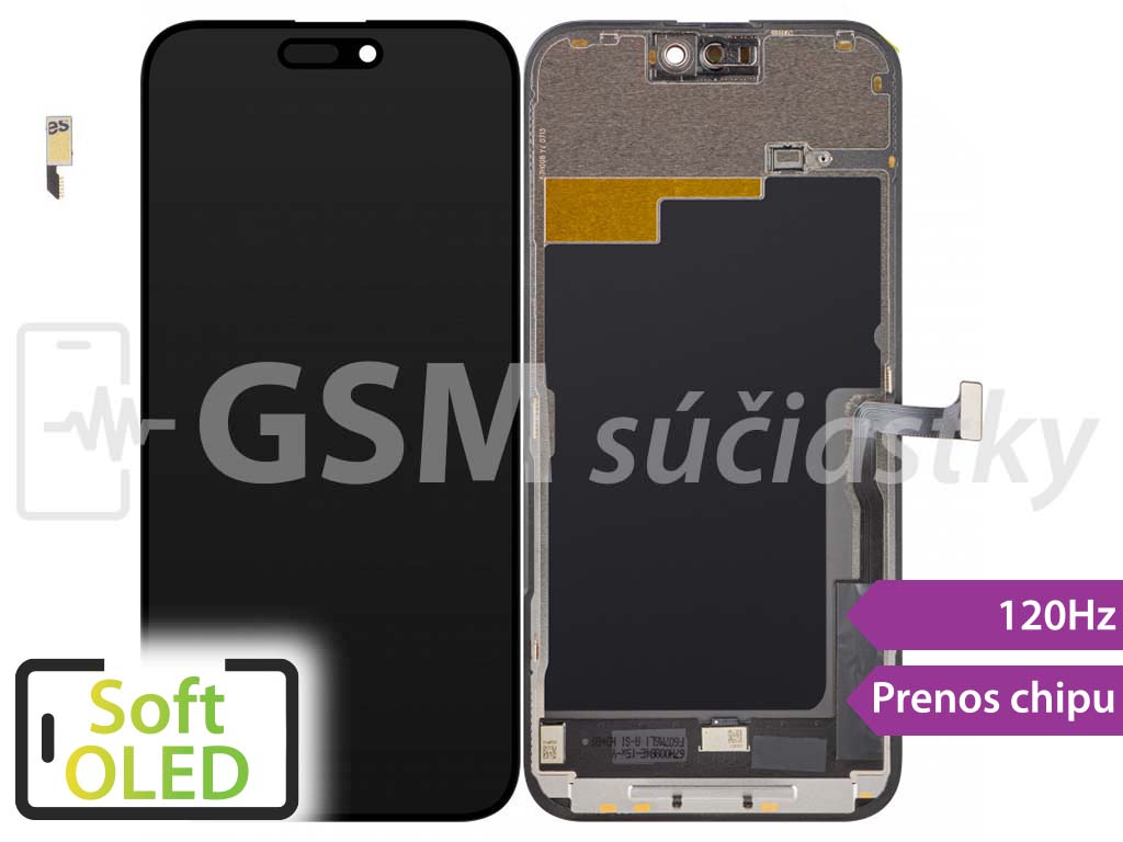 iPhone 15 Pro Max - 120HZ LCD displej + dotykové sklo - Soft OLED