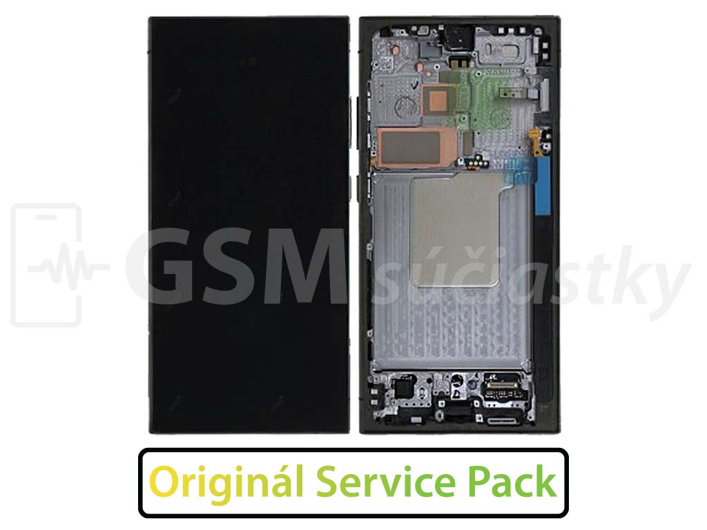 LCD displej + Dotykové sklo a rám Samsung S928 Galaxy S24 Ultra Čierna