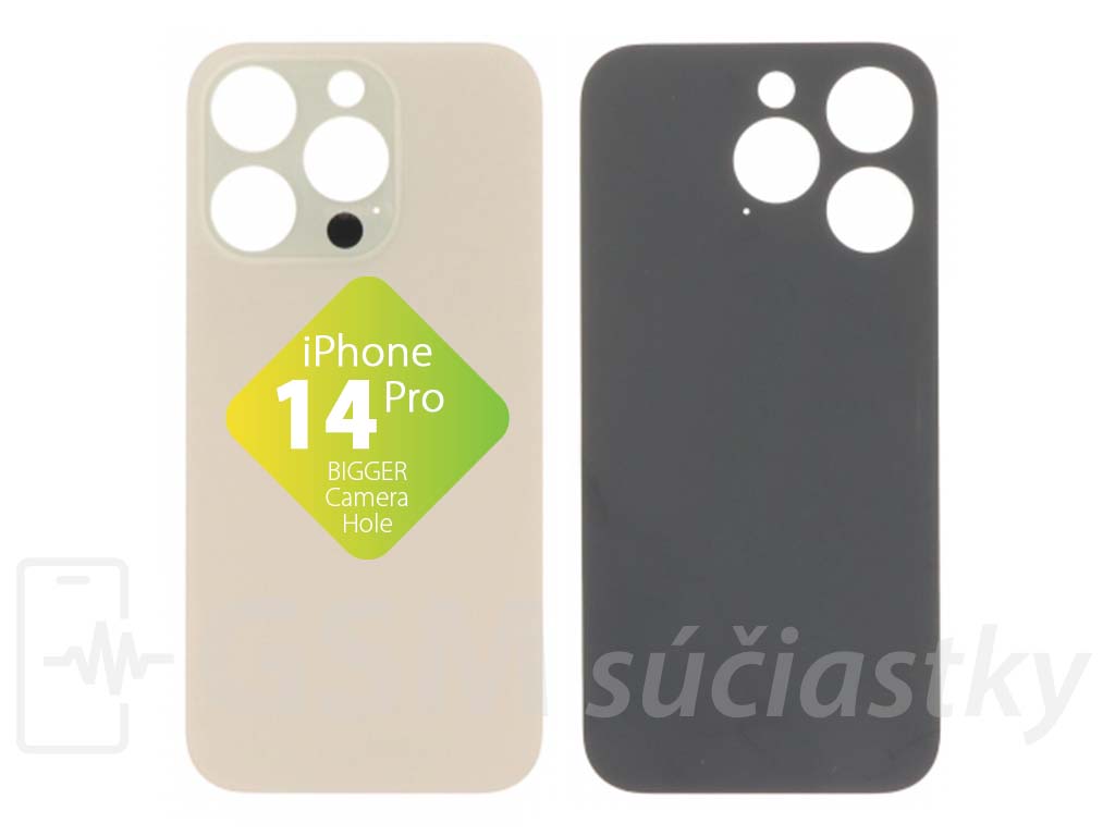 Apple iPhone 14 Pro - Zadné sklo housingu Zlaté