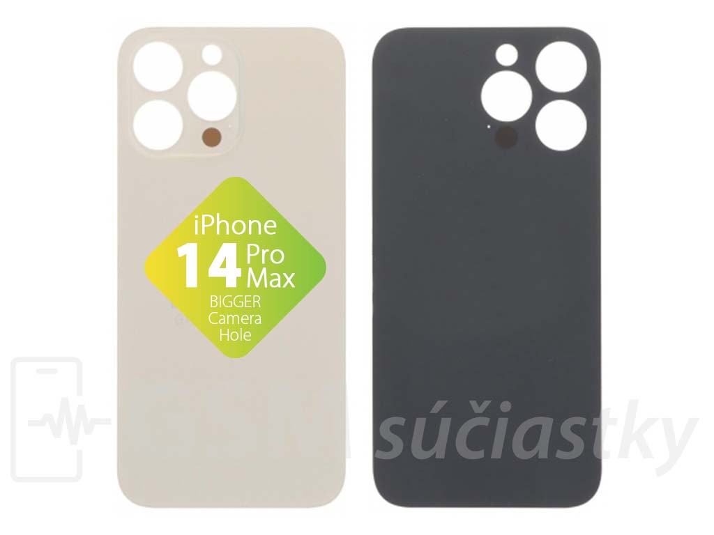 Apple iPhone 14 Pro Max - Zadné sklo housingu Zlaté