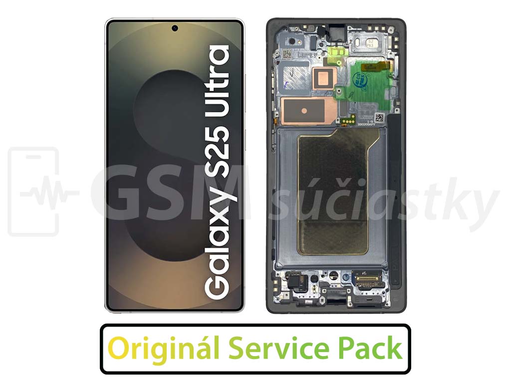 LCD Displej + Dotykové sklo Samsung Galaxy S25 Ultra S938B - originál + Rám čierny