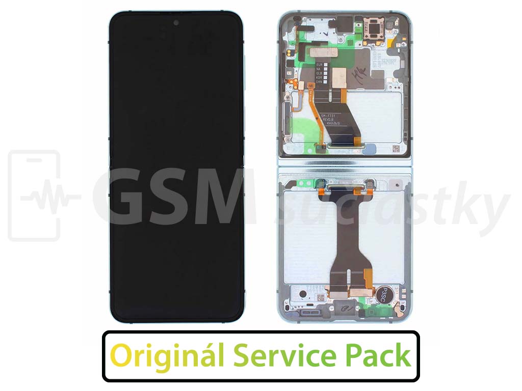 Samsung F731 Galaxy Z Flip 5 - LCD displej + Dotykové sklo a Rám Originál mint