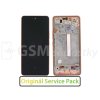 Samsung A536 Galaxy A53 5G LCD displej + Dotykové sklo a Rám Originál peach