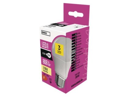 EM ZQ5140 LED žárovka Classic A60 8,5W E27 teplá bílá