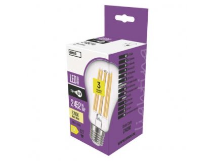 EM Z74290 LED žárovka Filament A67 17W E27 teplá bílá