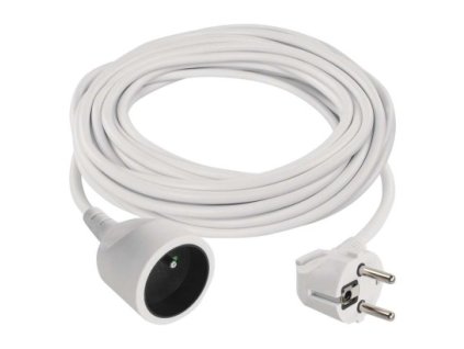 EM P0110 Prodlužovací kabel 10 m / 1 zásuvka / bílý / PVC / 1 mm2
