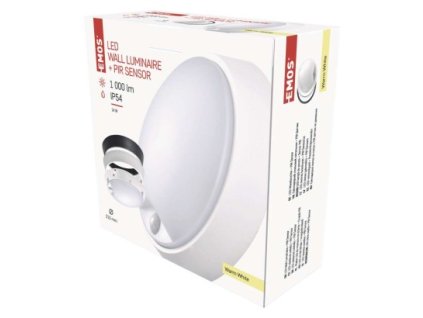 EM ZM3131 LED přisazené svítidlo ZURI s pohyb. čidl., kruhové č/b 14W t.b.