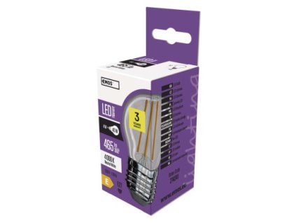EM Z74241 LED žárovka Filament Mini Globe 4W E27 neutrální bílá