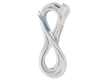 EM S14315 Flexo šňůra PVC 3× 1,0mm2, 5m, bílá