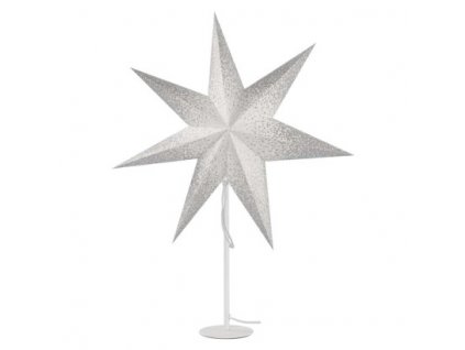 EM DCAZ14 Vánoční hvězda papírová s bílým stojánkem, 45 cm, vnitřní