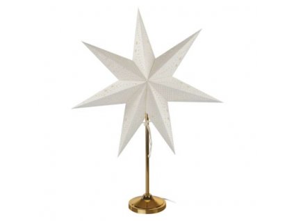 EM DCAZ15 Vánoční hvězda papírová se zlatým stojánkem, 45 cm, vnitřní