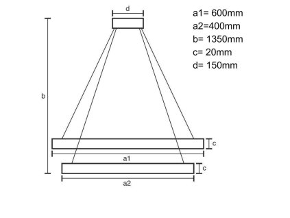 NEDES - LED svítidlo + dálkový ovladač 90W - J4306/W