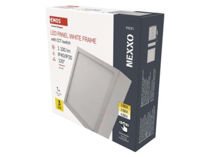 EM ZM6133 LED přisazené svítidlo NEXXO, čtvercové, bílé, 12,5W, se změnou CCT