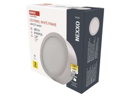 EM ZM5123 LED přisazené svítidlo NEXXO, kruhové, bílé, 7,6W, se změnou CCT