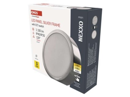 EM ZM5233 LED přisazené svítidlo NEXXO, kruhové, stříbrné, 12,5W, se změnou CCT