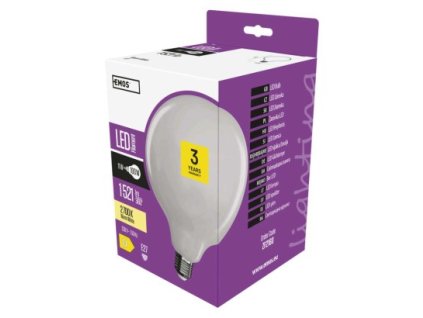 EM ZF2160 LED žárovka Filament G125 11W E27 teplá bílá