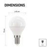 EM ZQ1221 LED žárovka Classic Mini Globe 5W E14 neutrální bílá
