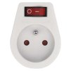 EM P0027 Zásuvka s vypínačem, bílá