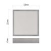 EM ZM6243 LED přisazené svítidlo NEXXO, čtvercové, stříbrné, 21W, se změnou CCT