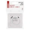 EM A6000.4 Zásuvka s USB A+USB C., bílá