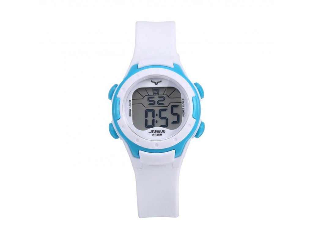 Dětské hodinky JNEW modro bílé 9688-2