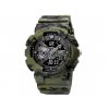 Pánské hodinky v army stylu maskované s duálním časem gtup 1210 green.