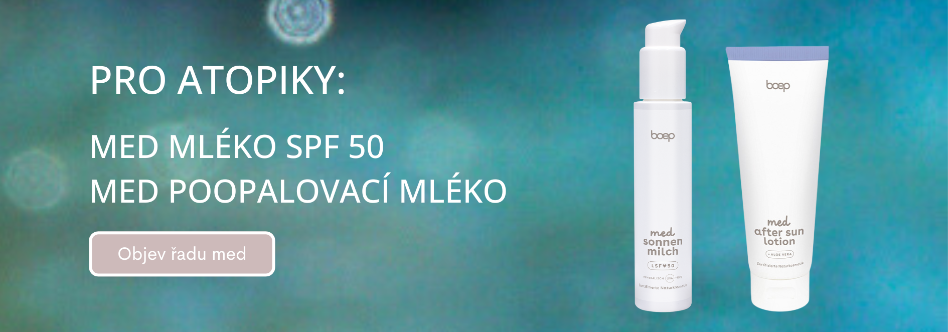 med mléko spf 50 a poopalovák