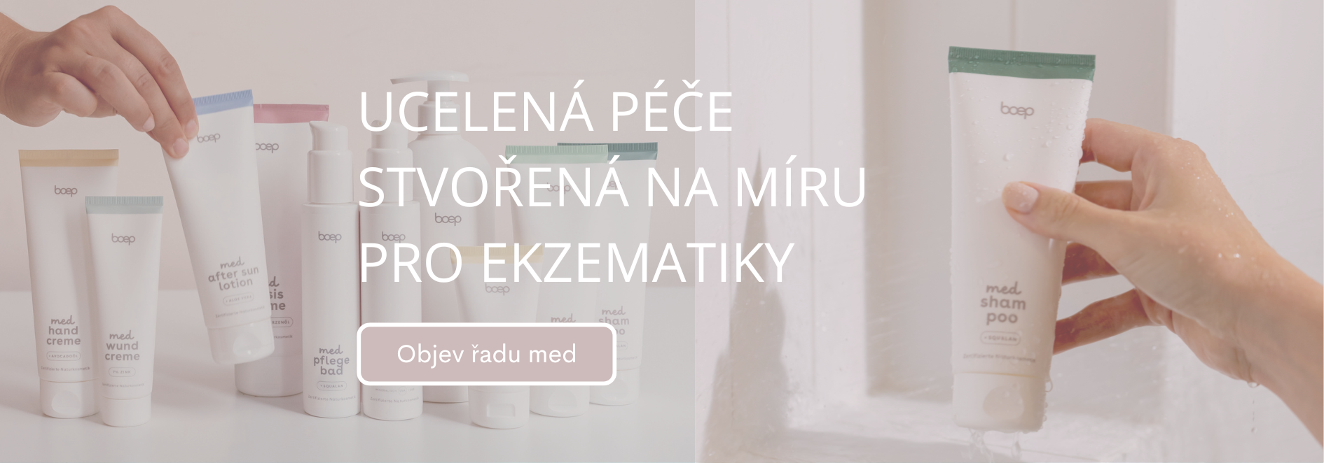 Medicínská kosmetika – kosmetika vyvinutá lékařkou přímo pro potřeby ekzematiků. Ucelená péče.