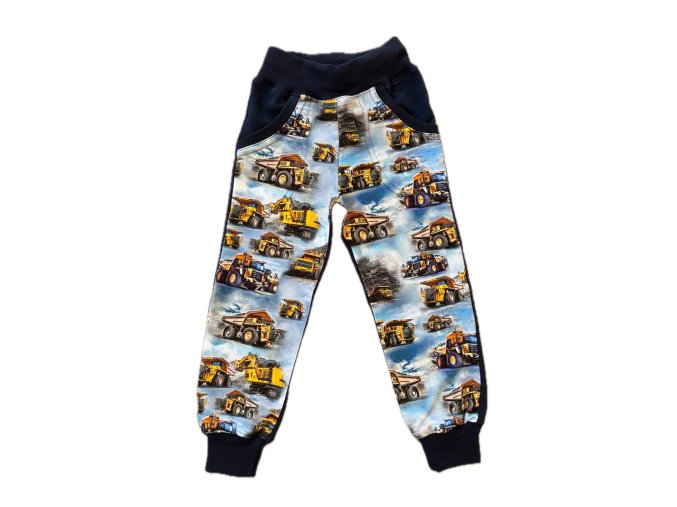 Stavební stroje na modré