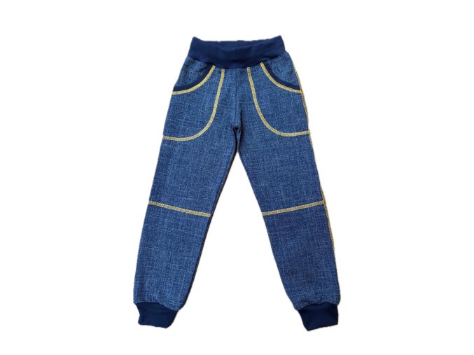 Riflové štepované žlutou