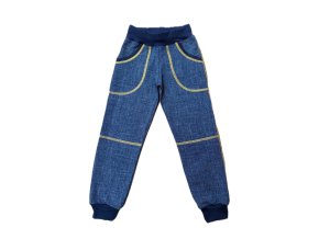 Riflové štepované žlutou