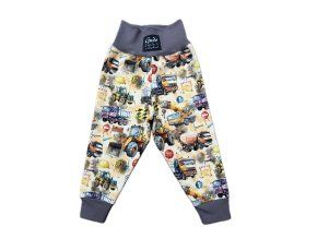 Stavební stroje na modré