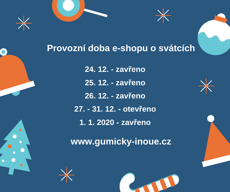 Provozní doba e-shopu o Vánocích