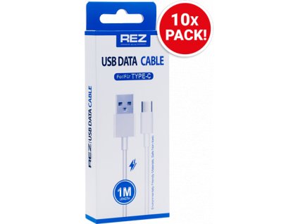 REZ USB to USB-C cable 1M (10 x Pack) - White