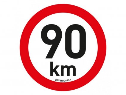 Samolepka omezení rychlosti 90 km/h reflexní (200 mm)