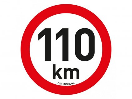 Samolepka omezení rychlosti 110 km/h reflexní (200 mm)