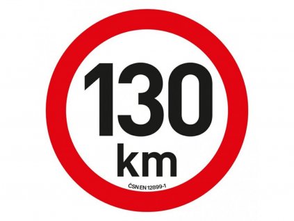 Samolepka omezení rychlosti 130 km/h reflexní (200 mm)