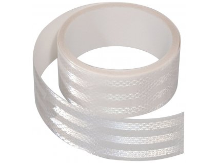 Samolepící páska reflexní 5m x 5cm bílá (role 5m)