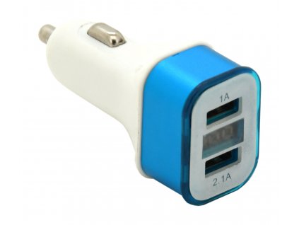 Zástrčka KOMBI - USB, voltmetr, ampérmetr (1,0+2,1A)