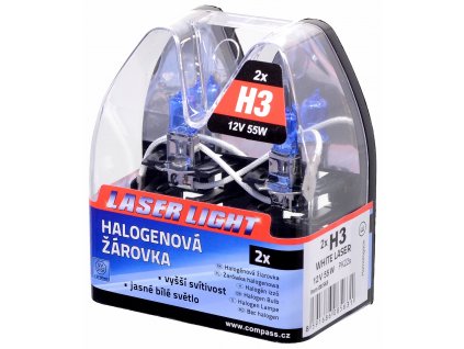 Žárovka 12V H3 55W Pk22s WHITE LASER 2ks